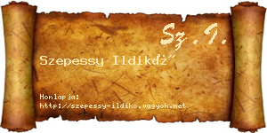 Szepessy Ildikó névjegykártya